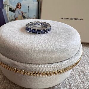 Freida Rothman Vault Blue Crystal Eternity Band